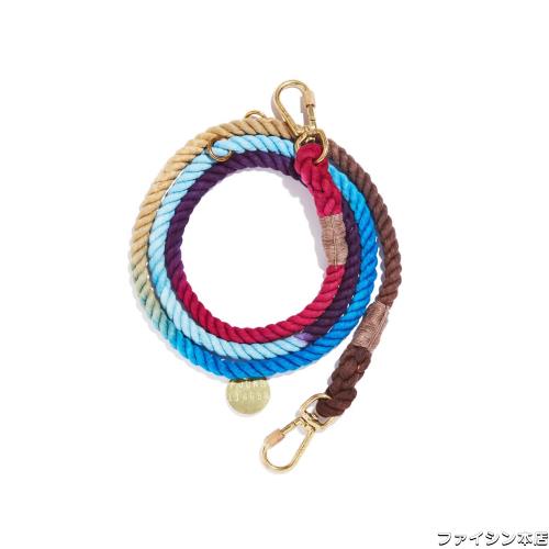 Found My Animal - ムードリング オンブルコットンロープ 犬用リード (大きい) - 高耐久犬用トレーニングリード - 調節可能な真鍮製のロの通販は