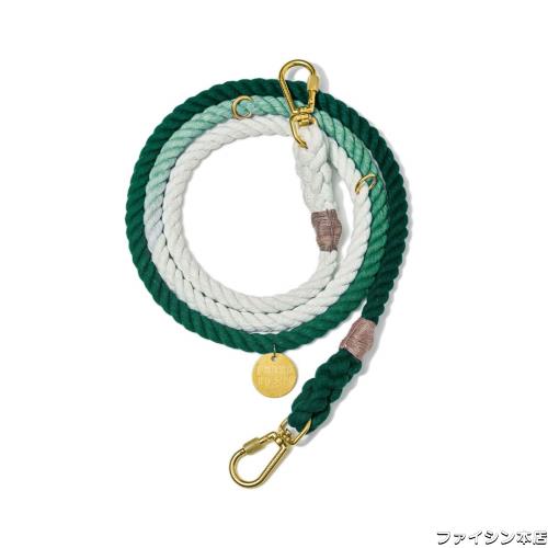 Found My Animal - ティールオンブルコットンロープ犬用リード、(ミディアム) - 高耐久犬用トレーニングリード - 調節可能な真鍮製のロッの通販は