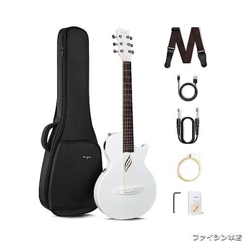 Enya Nova Go SP1アコースティック?エレキギター・カーボン一体成型ミニギター AcousticPlusピックアップ付き、ギターケースとギター両