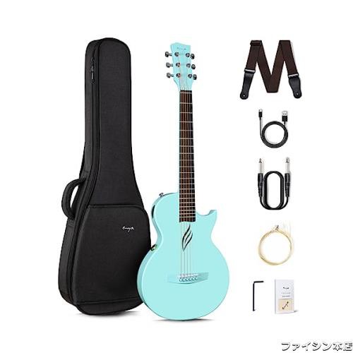 Enya Nova Go SP1アコースティック?エレキギター・カーボン一体成型ミニギター AcousticPlusピックアップ付き、ギターケースとギター両