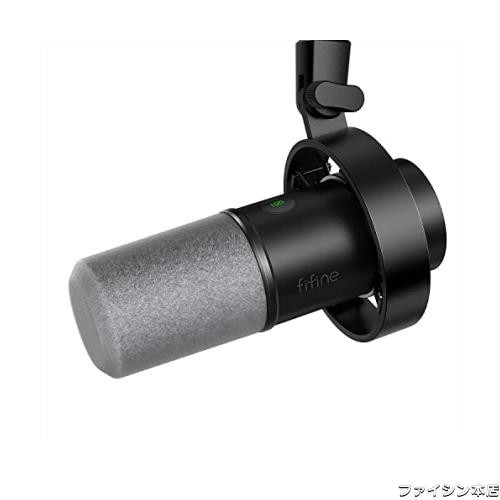FIFINE ダイナミックポットキャストマイク USB/XLR接続可能 カーディオイドパターン単一指向性 USBケーブル付属 PC/プレステ/サウンドカの通販は
