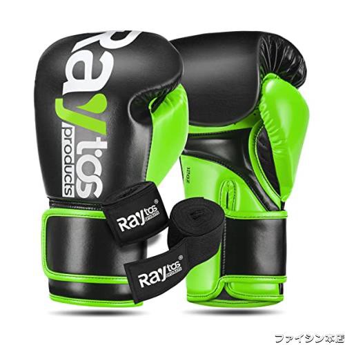 Raytos ボクシンググローブ マイクロファイバー革通気性 キックボクシング トレーニンググローブ パンチンググローブ 総合 格闘技グローの通販は