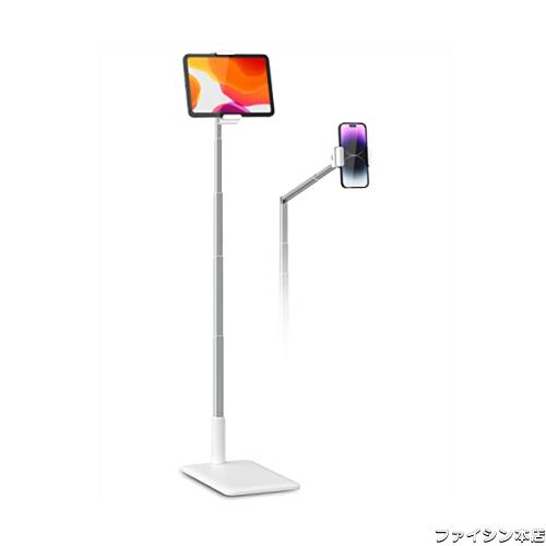 viozon 4-11” 携帯電話＆タブレット フロアアーム＆スタンド ホルダー 寝ながらベッドサイド＆テーブル＆デスク用 安定で揺れない 360°角度の通販は 5,418円