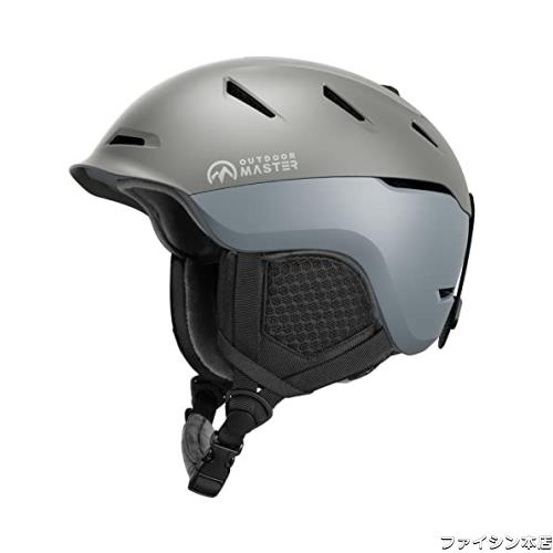 OUTDOORMASTER スキー ヘルメット スノーボード ヘルメット バイザー付き スノーヘルメット 全方位調整アジャスター 通気スイッチ 16つ通