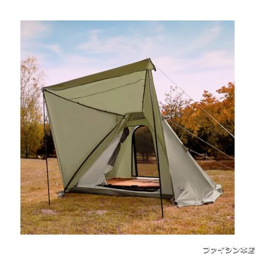 TIMBER RIDGE テント ティピーテント 1-2人用 フレーム型 ツーポールテント 二股ポール 二重層 設営簡単 出入口2つ 通気 UVカット加工 防の通販は