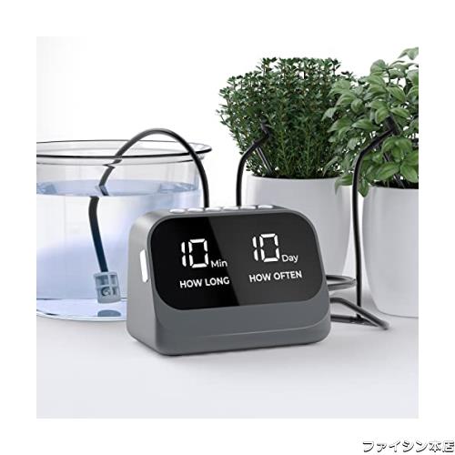 TECNOVO 鉢植え自動散水ドリップ システム10鉢対応可能 自動水やり 散水スマートタイマー セット10mホース付き 防水LEDディスプレイと大の通販は 6,264円