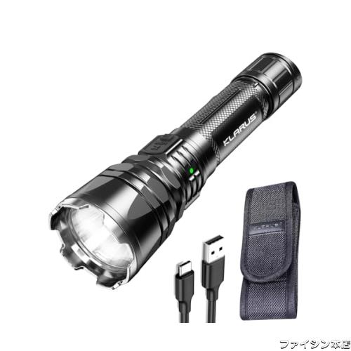 KLARUS XT12GT PRO ビームリーチ 800メートル 1600ルーメン 充電式LED長距離懐中電灯 LED戦術懐中電灯、ケーブル、ホルスターの通販は