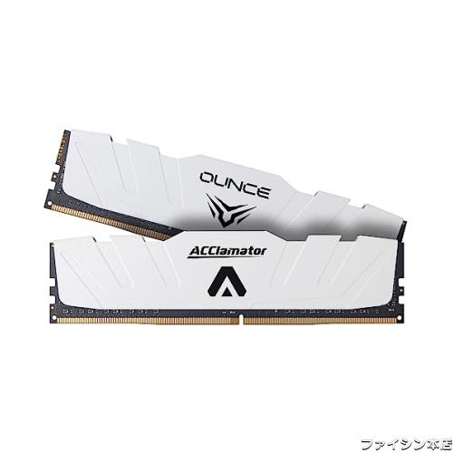 32GB 3200MHz Memory DDR4 / PC4-25600 CL22 1.2V (16GB x 2枚) ヒートシンク付きシリーズ デスクトップPC用 メモリモジュール Acclamatoの通販は 7,719円