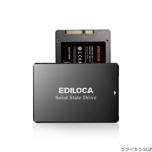 EDILOCA ES106 SSD 4TB 2.5インチ 7mm SATA3 6Gb/s 3D NAND採用 内蔵型SSD エラー訂正機能 低消費電力 耐震 耐衝撃 3年保証 (4TB)の通販は