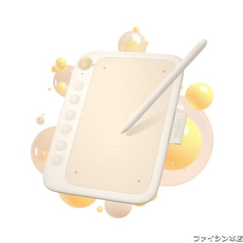 UGEE ペンタブ Q6 ペンタブレット 6.3×3.5インチ スマホ対応 板タブ お絵描き ショートカットキー6個 8192レベル筆圧 60°傾き検知 比率の通販は