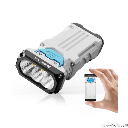 WUBEN X2 懐中電灯 1800ルーメン、Type-C USB かいちゅうでんとう led 強力 充電式 、6モード IP68防水 ledライト 充電式、携帯電話サイの通販は