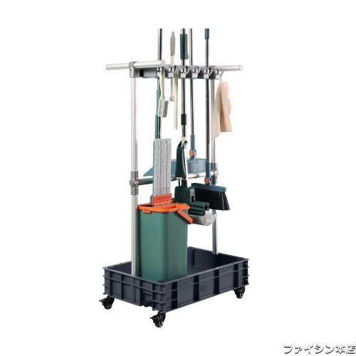ほうきモップホルダーは、清掃用品を保持し、床から濡れたモップを保ちます 掃除用具収納の通販は 13,916円