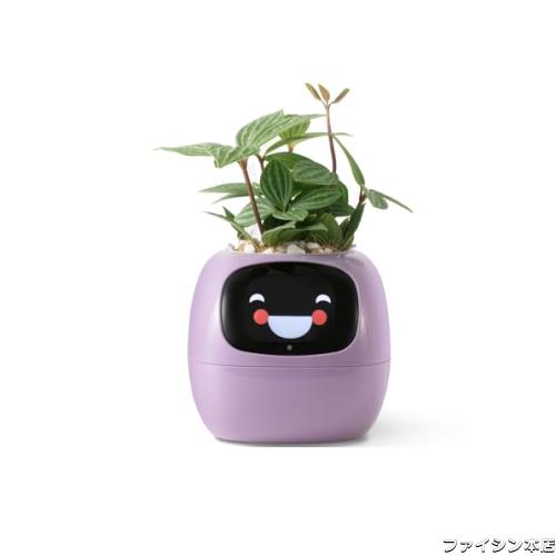 PlantsIO スマートペットプランター ロボットガイダンス 絵文字付き植物の世話、豊かなジェスチャーの相互作用を持つ愛らしい植物の仲間の通販は