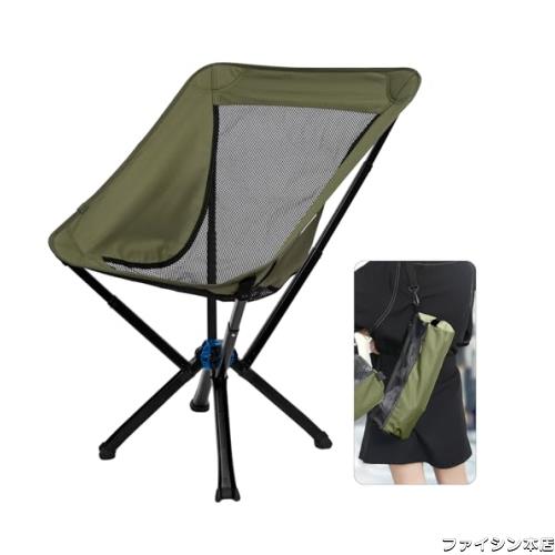 Fundango アウトドア チェア コンパクト 折り畳み 軽量 ワンタッチ キャンプ 椅子 ハイバック 携帯便利 簡易 耐荷重150kg 運動会 お釣り の通販は