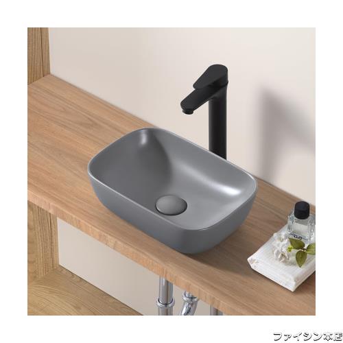 LUYI 洗面ボウル おしゃれ 手洗いボウルセット 手洗い器 370x260x110mm グレー