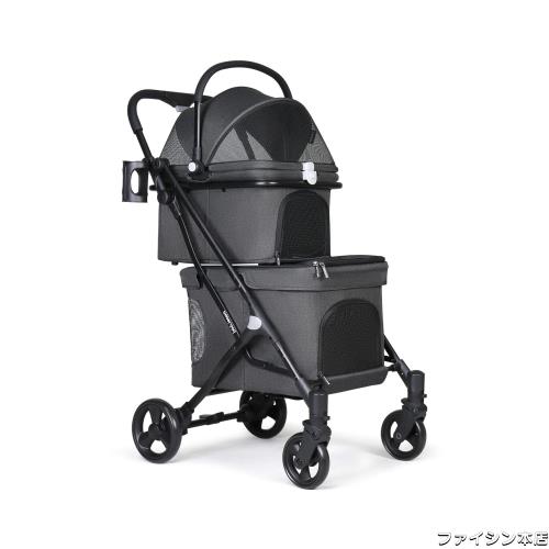 BEBEROAD PETS T1 ペットカート二段式 2段式の上下段セット犬 カート 多頭用 ペットカート 分離型 多頭用 コンフォート ペットカート多頭