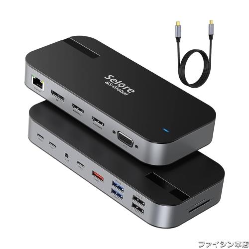 USB C ドッキングステーション type c Dock 【16 in 1】 3画面モード トリプルディスプレイ対応 87W出力 デュアル 4K HDMI出力ポート (16の通販は 16,844円