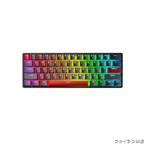 DrunkDeer G60 ラピッドトリガー メカニカルゲーミングキーボード TKL 磁気スイッチキーボード RGB PBT キーキャップ コンパクト 60% 61の通販は 13,898円