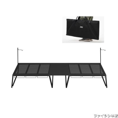 DesertFox キャンプ テーブル IGT テーブル アウトドア テーブル コンパクト ローテーブル 組立不要 折り畳み 軽量 耐荷重60kg 焚き火テの通販は