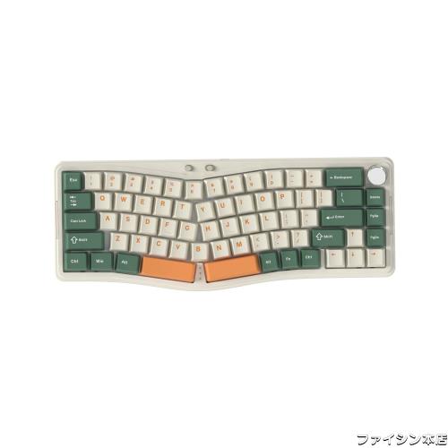 AKS068pro ゲーミングキーボード アリスレイアウト ワイヤレス 2.4Ghz/ Bluetooth 5.0/Type-C有線 68キー Sea salt軸 アンチゴースト ガの通販は 7,771円