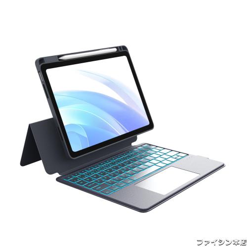 CHESONA iPad 10世代 ケース キーボード マグネット着脱式 ipad 第10世代 用頑丈キーボードケース 多機能タッチパッド搭載 7色バックライの通販は