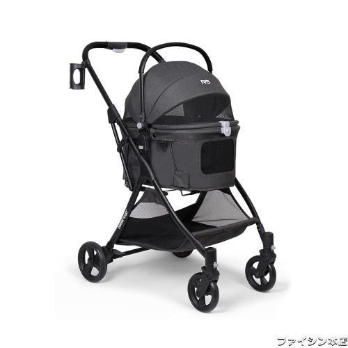 Beberoad R5 ペットカート 猫 カート分離型 折りたたみ 4輪 前輪360°回転 犬用バギー 犬用ベビーカー 多頭用 小型犬 中型犬 ペット キャの通販は