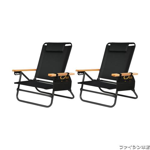 アウトドアチェア 背もたれ角度4段階調節 フォールディングチェア 折りたたみ 軽量【耐荷重150kg】 コンパクト イス 椅子お釣り 登山 携の通販は 10,843円