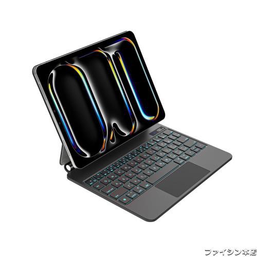 QERDAOYI マジックキーボード 2024 iPad Pro 11 インチ(M4) モデル番号(A2836 A2837 A3006)に適用 iPadキーボード付きケース 高精度トラの通販は