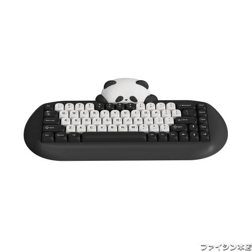 YUNZII C68 ワイヤレスメカニカルキーボード かわいいパンダ 65% 無線 ホットスワップ シリコーン 人間工学 ゲーミングキーボード三つモの通販は