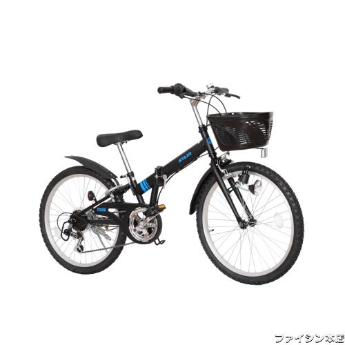 折りたたみ自転車 自転車 22インチ シマノ製6段変速 前カゴ付き ダイナモライト付き 折り畳み自転車 後輪サークル錠 折畳機能付 折りたたの通販は
