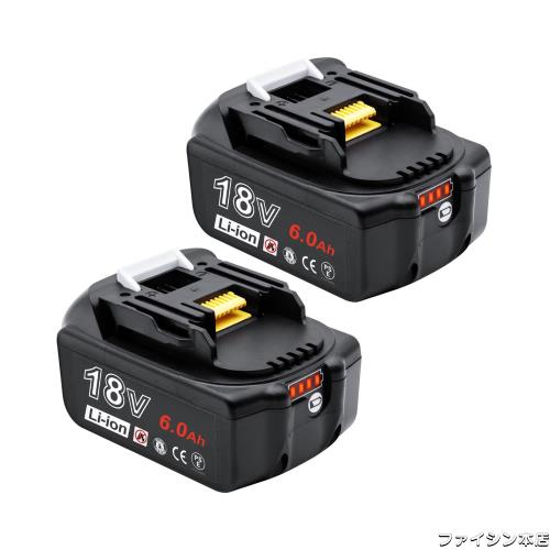 マキタ 18V バッテリー BL1860B 互換： 対応 makita マキタバッテリー 6Ah 電動工具用 マキタ18Vバッテリー 2個セットの通販は 9,638円