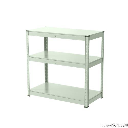 Umimileラック スチールラック 幅80cm 3段 耐荷重120kg/段 メタルラック (幅80×奥行40×高さ80cm グリーン)