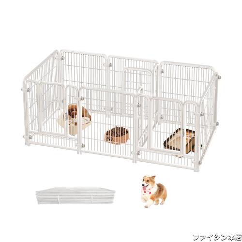 Areden ペットサークル ペットフェンス 犬 サークルケージ ドア付き （3つのドア）折りたたみ可能 ？ 組立簡単 レイアウト自由 複数連結可の通販は