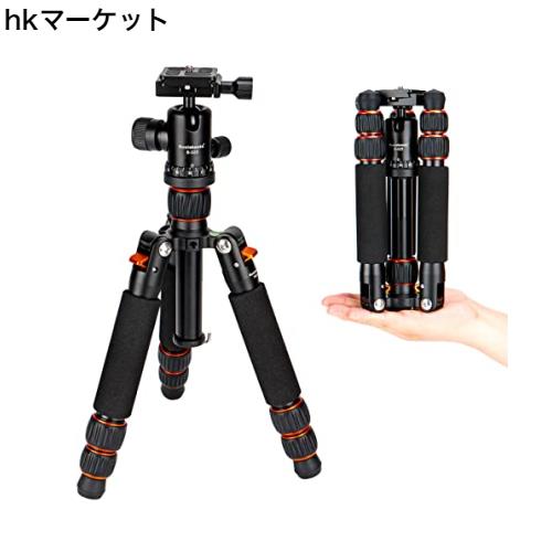 Koolehaoda ミニ三脚 カメラ三脚 アルミ合金 コンパクト旅行三脚 自由雲台付き 3段調整 最大63.5CM 荷重10kgデジタルカメラ 一眼レフカメ