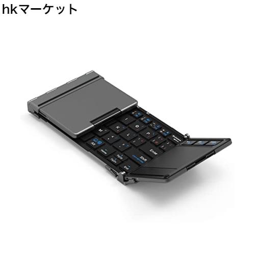 iClever Bluetooth ワイヤレス キーボード 折り畳み モバイルキーボード タッチパッド付き マルチペアリング USB ipad ミニキーボード コの通販は