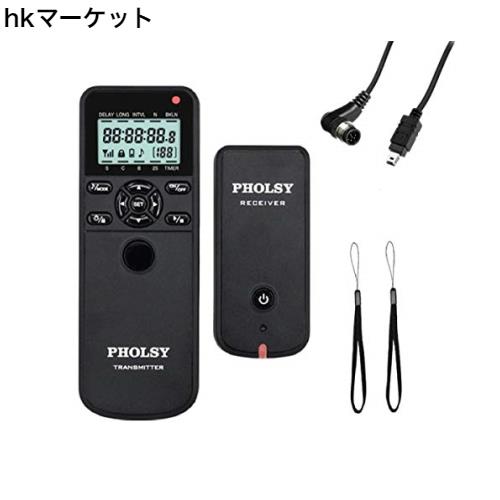 PHOLSY ワイヤレスレリーズ タイマーリモートコントローラー HDR インターバル バルブ タイマー Nikon 用 Z8 Z9 Z5 Z7-II Z6-II D750 D78