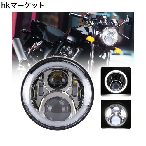 MOVOTOR ７インチ CB400SF ヘッドライト DRL機能 イカリング付き オートバイCBシリーズに装着 ハイ/ロービーム クローム 1個の通販は 12,143円