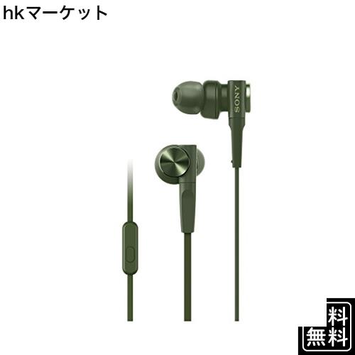 ソニー イヤホン 重低音モデル MDR-XB55AP : カナル型 リモコン・マイク付き グリーン MDR-XB55AP G