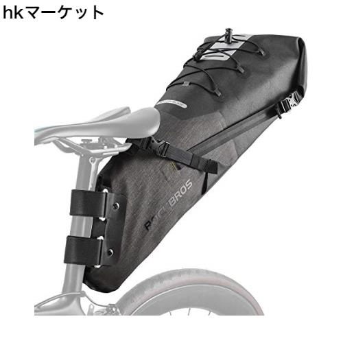 ROCKBROS(ロックブロス) サドルバッグ 大容量 シートバッグ ロードバイク 防水 TPU加工 大型 10l 収納力 反射テープ サイクリング(ブラウ