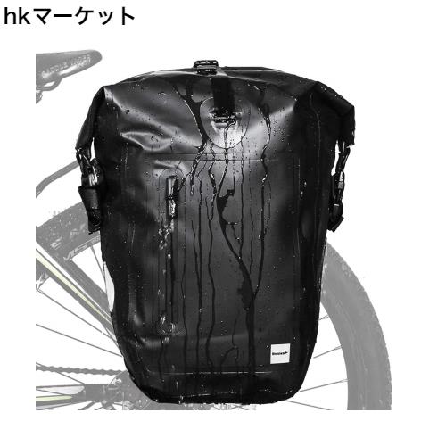 Rhinowalk 自転車 パニアバッグ リアバッグ サイドバッグ バイク 防水 大容量 軽い 収納力 (ブラック)