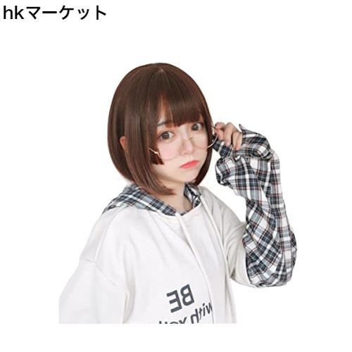 FESHFEN ウィッグ ボブ ショート 姫カット フルウィッグ かつら