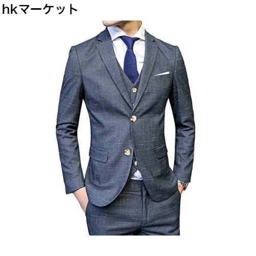 [CEEN] スリーピース メンズ 2つボタン スーツ オシャレ スタイリッシュスーツ ビジネス・パーティー 春秋の通販は