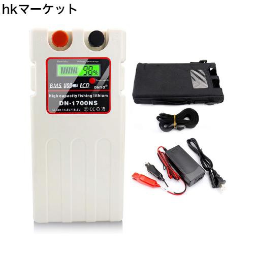 ダイワ シマノ 電動リール用 DN-1700NS 日本語説明書付きスーパーリチウム 互換バッテリー 充電器 セット 14.8V 10400mAh~14000mAh大容量の通販は