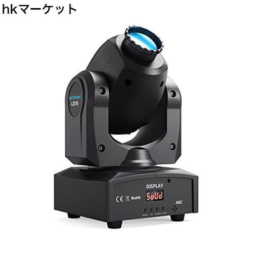 BETOPPER 舞台照明 ステージライト LED 回転 8色 ムービングライト 9/11チャンネル DMX512 /サウンドアクティベートDJ Party Light for/の通販は