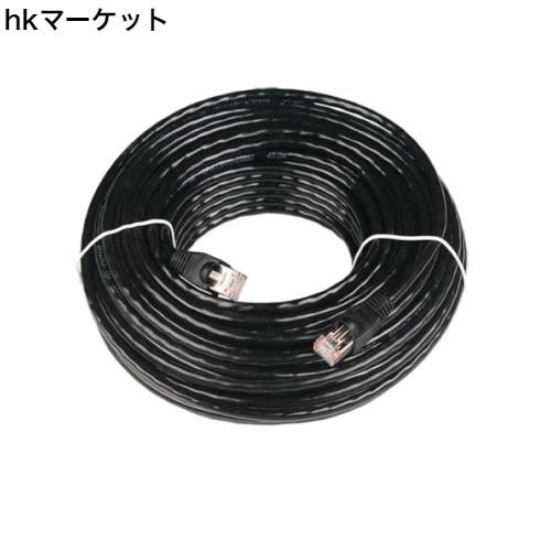 100m CAT5e 屋外仕様 2重被覆 LANケーブル 屋外用 POE対応 ランケーブル 難燃性 耐候性 高耐久 専用ピン付 適格請求書発行可の通販は