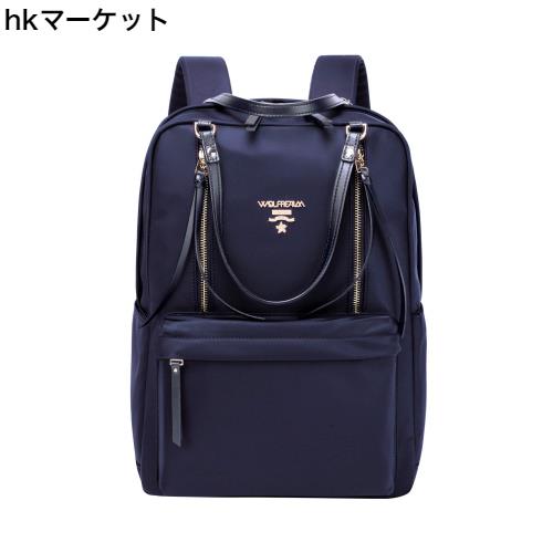 [WOLFREALM] 女性のためのコンピュータバックパック大容量防水ナイロンリュックサック13.3インチノートブックファッションバッグビジネスの通販は 7,181円