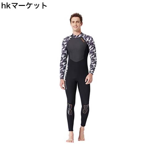 ウエットスーツ メンズ 3mm ネオプレン素材 フルスーツ ダイビング サーフィン フィッシング ワンピース バックジップ仕様 マリンスポー