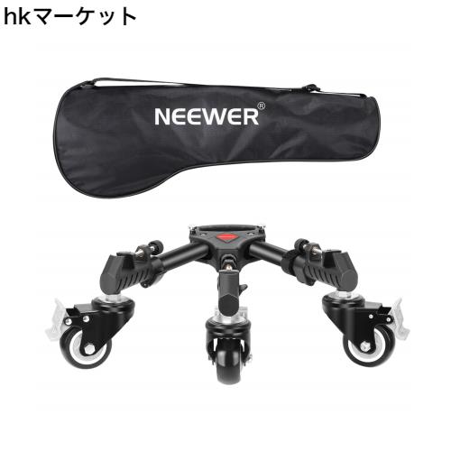 NEEWER 撮影写真用三脚ドリー 高耐久 最大荷重22.68kg三脚ホイール/3”ゴム車輪/調節可能なレッグマウント/キャリーバッグ付き 汎用カメラ