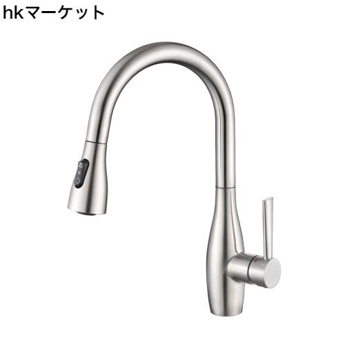 CREA キッチン蛇口 ホース引出し式水栓 キッチン混合水栓 シングルレバー キッチン 蛇口 シャワー 3wayの吐水式 泡沫水流 シャワー 強力の通販は 9,744円