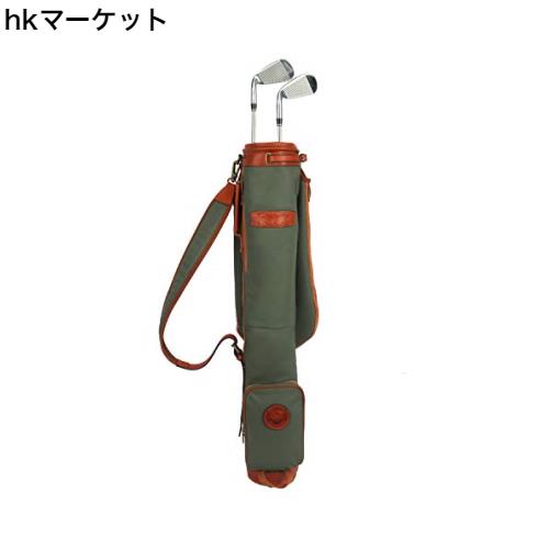 TOURBON ゴルフ クラブケース 軽量 フードカバー付き フリースパッド入り-グリーン